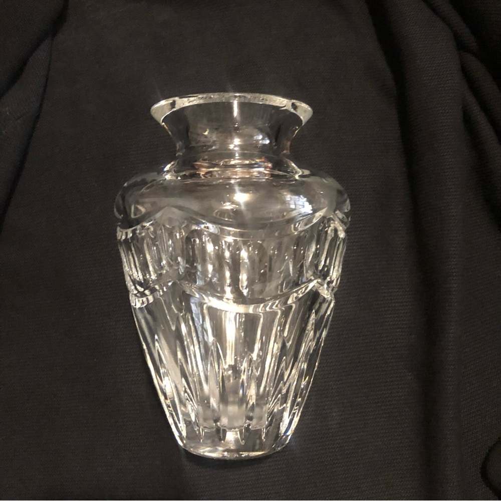 Waterford Crystal Pompeii Collection bud/Flower Vase Signed Heavy GORGEOUS